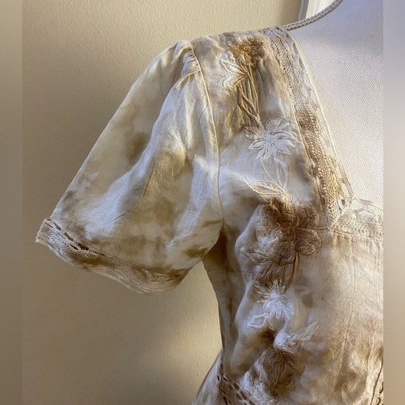 KSP India Pvt Ltd Tie Dye Crochet Eyelet Maxi‎ Dress Small - Picture 8 of 11